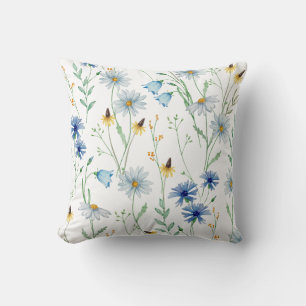 Vattenfärg Vildblomma Kast Kuddcover Kudde