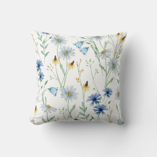 Vattenfärg Vildblomma Kast Kuddcover Kudde