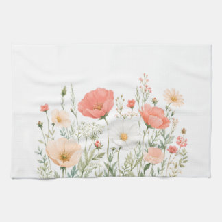 Vattenfärg Vildblomma Köksduk, Blommig Design Kökshandduk