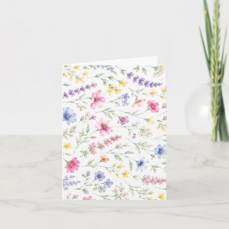 Vattenfärg vildblomma kuvert inlägg kort