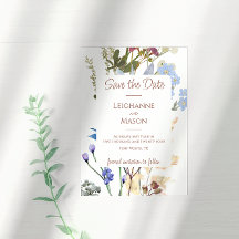 Vattenfärg Vildblomma Spara datum