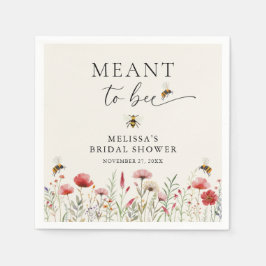 Vattenfärg Vildblomma Tänkt Att Vara Bröllopsfest Pappersservett