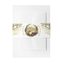 Vattenfärg Vineyard Band För Inbjudningskort