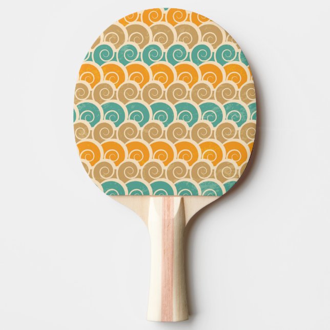 Vattenfärg Vinkarare Mönster Pingisracket (Framsidan)