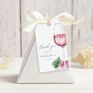Vattenfärg Vino före Vows-Möhippa Presentetikett
