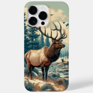 Vattenfärg Vintage Älg AI Konst iPhone / iPad-fodr