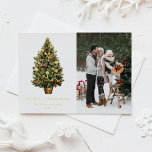 Vattenfärg Vintage jul jul Träd Photo jul<br><div class="desc">God jul | Skicka ditt helgdag till vänner och familj med anpassadet julkort. I detta julkort från guld finns en årgång i träd med festliga prydnadsföremål. Anpassa den genom att lägga till egna detaljer. Det här fotojulkortet finns på andra kartonger. Matchande objekt är tillgängliga.</div>