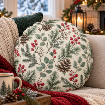 Vattenfärg vinter botanisk tall och bär