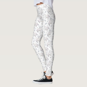 Vattenfärg Vinter Isbjörn Mönster Leggings