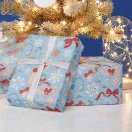 Vattenfärg Vinter Jul Presentpapper Rulle