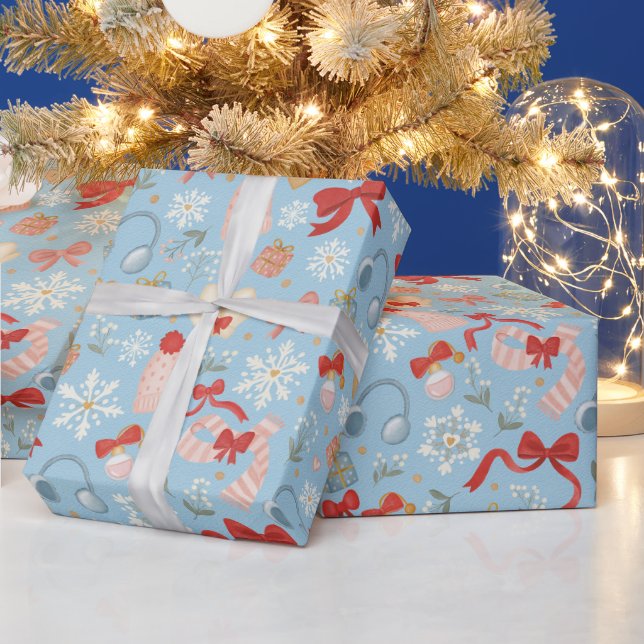Vattenfärg Vinter Jul Presentpapper Rulle (Helgdagar)