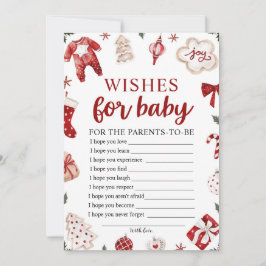 Vattenfärg Vinter Julönskningar för Baby Spel Inbjudningar