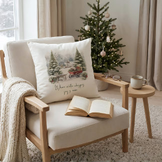 Vattenfärg Vinter Viskningar Saga Jul Kudde