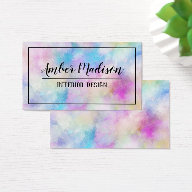 Vattenfärg Visitkort (Skivbord)