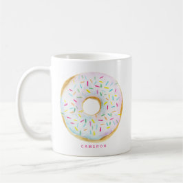 Vattenfärg Vit choklad Sprinkle Donut Kaffemugg