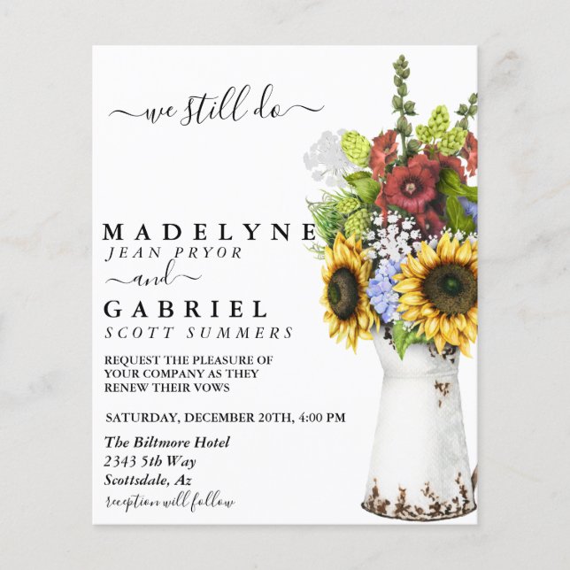 Vattenfärg Vitaktig förnyelse av solrosförnyelsen  (Framsida)