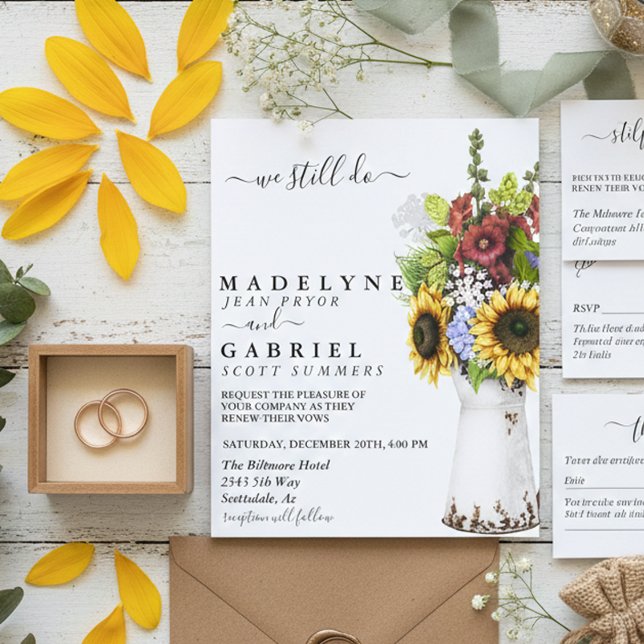 Vattenfärg Vitaktig förnyelse av solrosförnyelsen  (Skapare uppladdad)