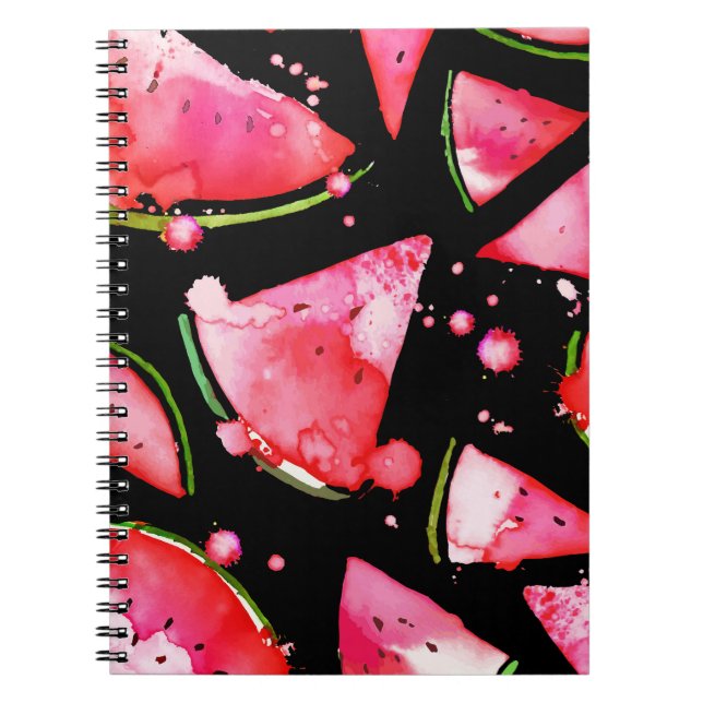 Vattenfärg Watermelon 2 Anteckningsbok (Framsidan)