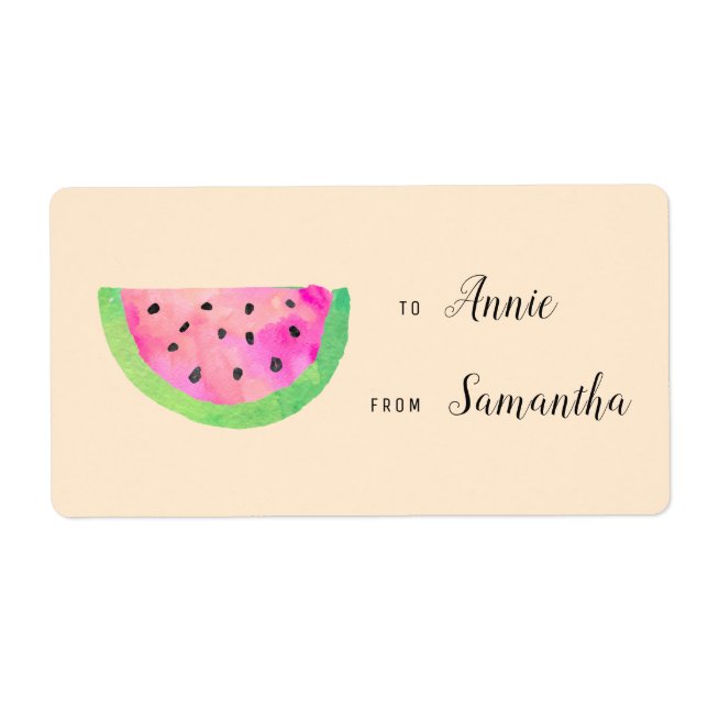 Vattenfärg Watermelon Fraktsedel (Framsidan)