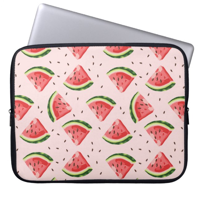 Vattenfärg Watermelon Fruit Mönster Laptop Fodral (Framsidan)