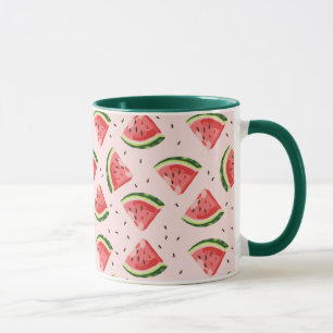 Vattenfärg Watermelon Fruit Mönster Mugg