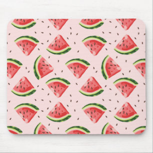 Vattenfärg Watermelon Fruit Mönster Musmatta