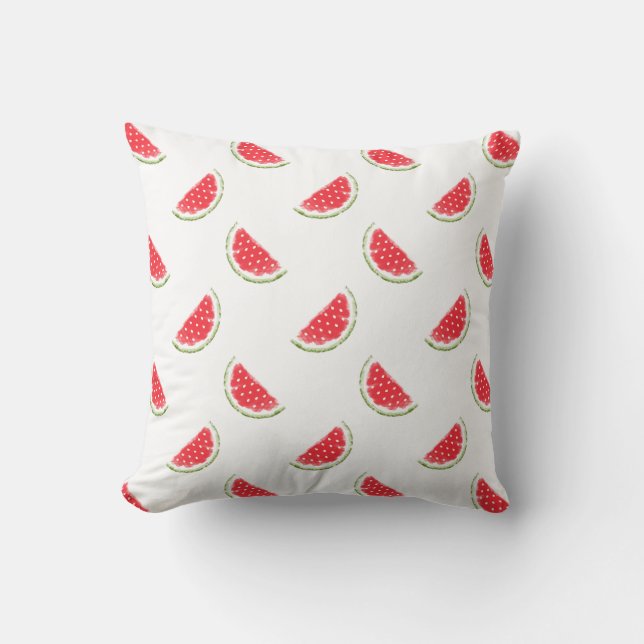 Vattenfärg Watermelon Mönster Kudde (Framsida)