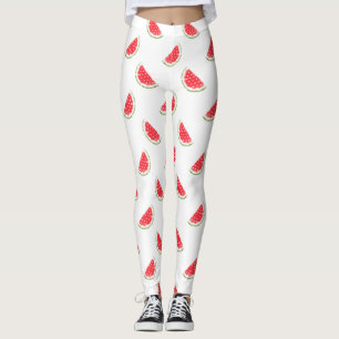 Vattenfärg Watermelon Mönster Leggings