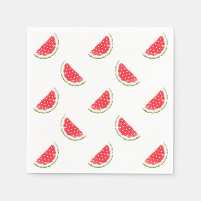 Vattenfärg Watermelon Mönster Pappersservett (Framsidan)