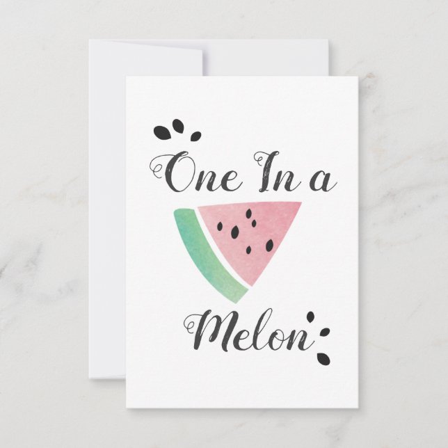 Vattenfärg Watermelon One i Melon Birthday Kort (Framsida)