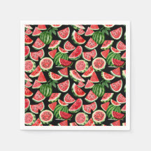 Vattenfärg Watermelon Servetter – Sommarfest
