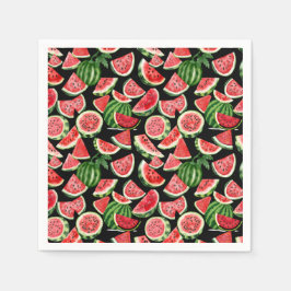Vattenfärg Watermelon Servetter – Sommarfest