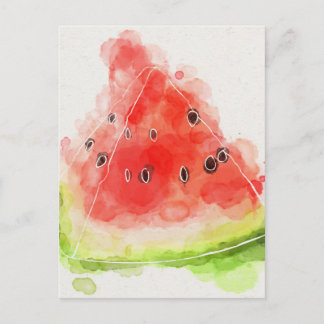 Vattenfärg Watermelon Vykort