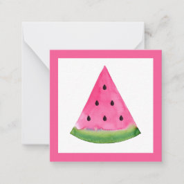 Vattenfärg Watermelon Wedge Anteckningskort