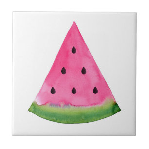Vattenfärg Watermelon Wedge Kakelplatta