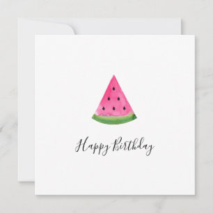 Vattenfärg Watermelon Wedge Kort