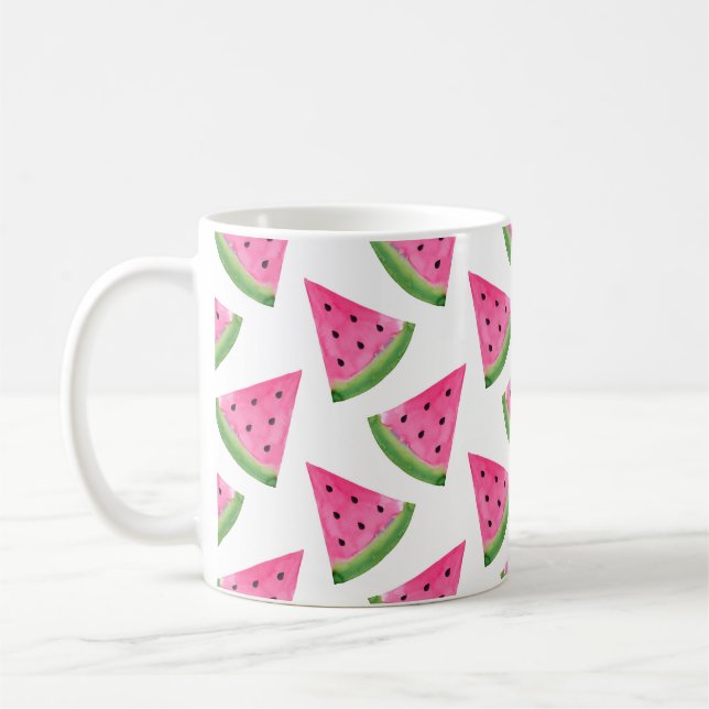 Vattenfärg Watermelon Wedge Mönster Kaffemugg (Vänster)