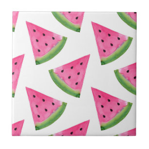 Vattenfärg Watermelon Wedge Mönster Kakelplatta