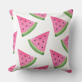 Vattenfärg Watermelon Wedge Mönster Kudde