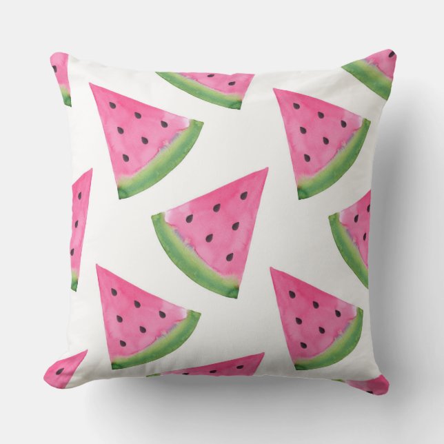 Vattenfärg Watermelon Wedge Mönster Kudde (Framsida)