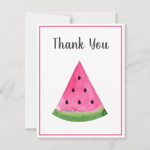 Vattenfärg Watermelon Wedge Tack Kort