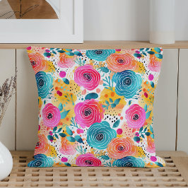 Vattenfärg Whimsical Ro Kudde