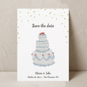 Vattenfärg Whimsical Save the Date Inbjudningar