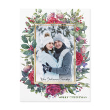 Vattenfärg Winter Ro Flowers Photo jul