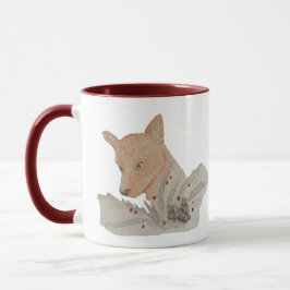 Vattenfärg Winter Woodland Fox Mugg