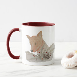 Vattenfärg Winter Woodland Fox Mugg
