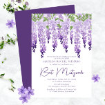 Vattenfärg Wisteria | BAT MITZVAH Inbjudningar<br><div class="desc">Vattenfärg Wisteria | Bat mitzvah Inbjudan Den här designen har elegant vattenfärgsblommor i mjuk lavender och lila med grönt löv på vit bakgrund med din Bat mitzvah inbjudan nedan. Anpassa genom att redigera texten i textrutorna. Designad för dig av Evco Studio www.zazzle.com/store/evcostudio</div>