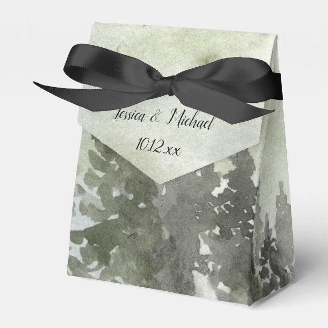 Vattenfärg Woodland Forest Presentaskar (Framsidan Sidan)