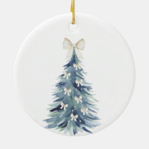 Vattenfärg Xmas Trädslinga Vår första jul Julgransprydnad Keramik