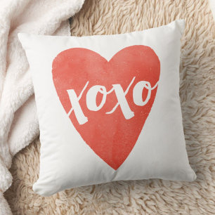 Vattenfärg XOXO Valentine Pillow - Red Kudde